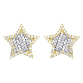 Baguette Diamond Star Earrings – 2.5 CTW